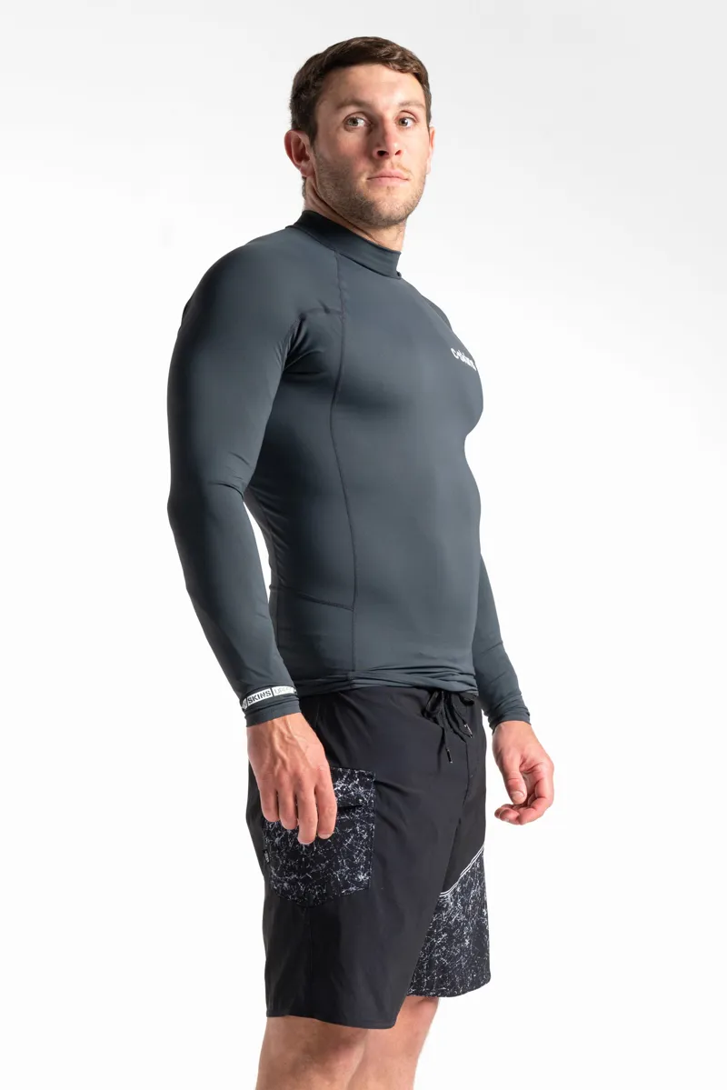 C-Skins Mens Long Sleeve UV Rash Vest Anthracite-2